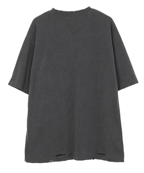 Figments(フィグメンツ)の「ヴィンテージカレッジロゴT(Tシャツ/カットソー・レディース・パープル/スミクロ・SMALL/MEDIUM)」の5枚目の写真