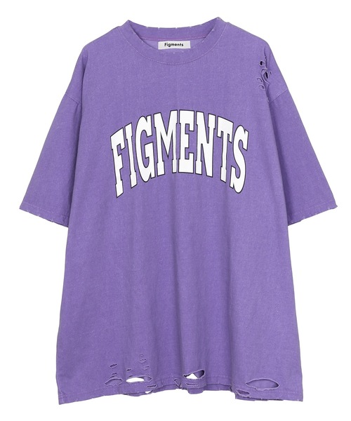 Figments(フィグメンツ)の「ヴィンテージカレッジロゴT(Tシャツ/カットソー・レディース・パープル/スミクロ・SMALL/MEDIUM)」の13枚目の写真