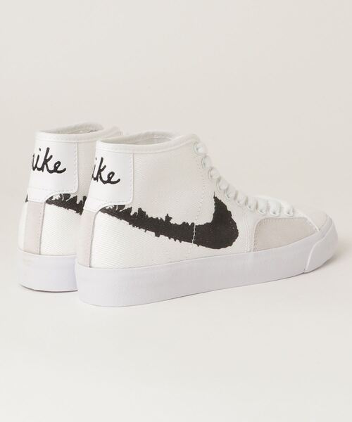 NIKE SB(ナイキエスビー)の「NIKE/ナイキ SB BLAZER COURT MID/エスビー ブレーザー コート ミッド スケートボード スケシュ スポーツシューズ DM8553-100(スニーカー・メンズ・ホワイト×ブラック・23.5cm/24.5cm/26.5cm/27.5cm/28.5cm/23.0cm/24.0cm/25.0cm/26.0cm/27.0cm/28.0cm/29.0cm)」の2枚目の写真