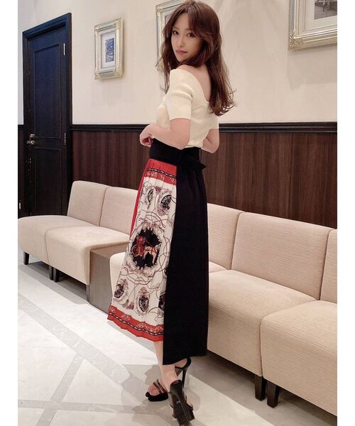 RESEXXY（リゼクシー）の「スカーフプリーツスカート（スカート・レディース・ネイビー/アイボリー/ブラウン・FREE）」の18枚目の写真