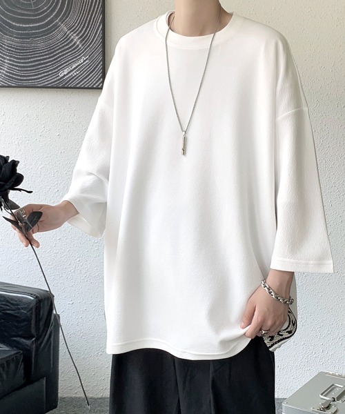 FVLMEN（フルメン）の「【FVLMEN】side line halfsleeve tee/サイドライン ハーフスリーブ T（Tシャツ/カットソー・メンズ・ブラック/ホワイト・MEDIUM/LARGE/X-LARGE）」の16枚目の写真