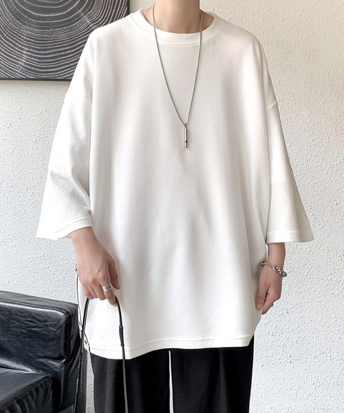 FVLMEN（フルメン）の「【FVLMEN】side line halfsleeve tee/サイドライン ハーフスリーブ T（Tシャツ/カットソー・メンズ・ブラック/ホワイト・MEDIUM/LARGE/X-LARGE）」の18枚目の写真