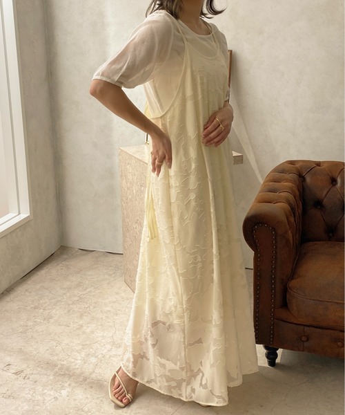 apres jour clair（アプレジュールクレア）の「【apres jour clair】1周年記念アイテム / キャミワンピース【ZOZOTOWN限定アイテム】（ワンピース・レディース・ベージュ/アイボリー/ライトベージュ・X-LARGE/フリー）」の6枚目の写真