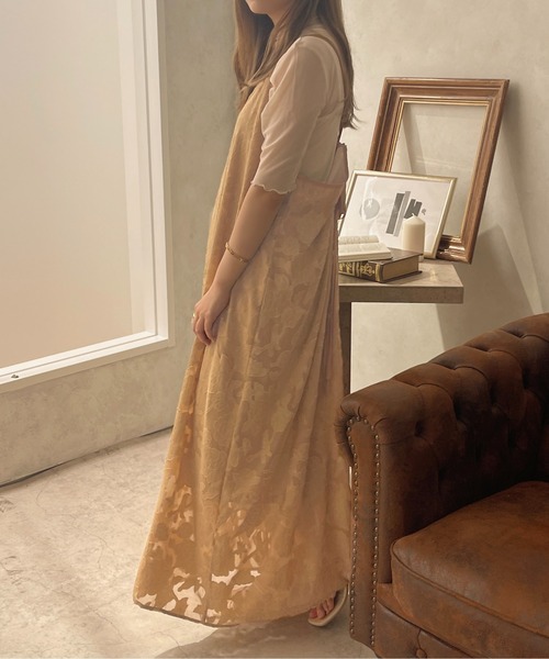 apres jour clair（アプレジュールクレア）の「【apres jour clair】1周年記念アイテム / キャミワンピース【ZOZOTOWN限定アイテム】（ワンピース・レディース・ベージュ/アイボリー/ライトベージュ・X-LARGE/フリー）」の14枚目の写真