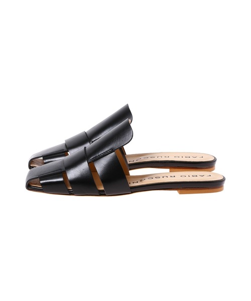FABIO RUSCONI（ファビオルスコーニ）の「Fabio Rusuconi leather flat heel sandal 0198-47437（その他シューズ・レディース・ブラック・38/36/37）」の3枚目の写真