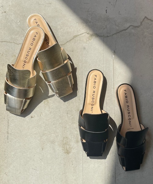 FABIO RUSCONI（ファビオルスコーニ）の「Fabio Rusuconi leather flat heel sandal 0198-47437（その他シューズ・レディース・ブラック・38/36/37）」の13枚目の写真