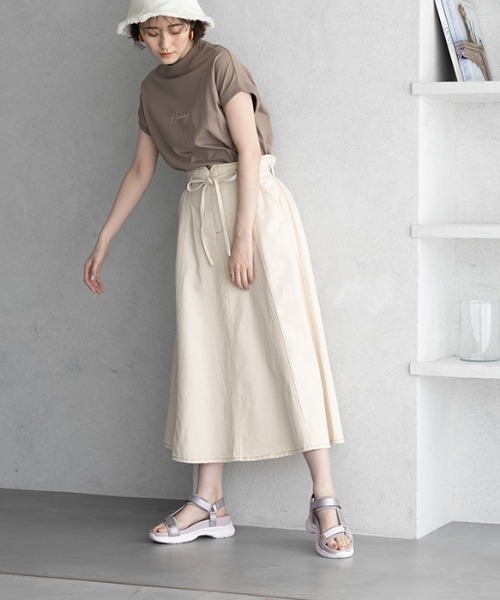 earth music&ecology（アースミュージックアンドエコロジー）の「サテンベルトスポサン【earth　music＆ecology】（サンダル・レディース・ブラック/ベージュ/カーキ/シルバー・SMALL/MEDIUM/LARGE/X-LARGE）」の5枚目の写真