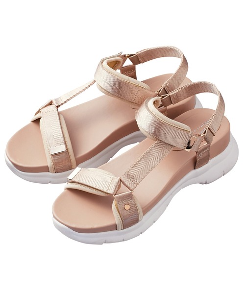 earth music&ecology（アースミュージックアンドエコロジー）の「サテンベルトスポサン【earth　music＆ecology】（サンダル・レディース・ブラック/ベージュ/カーキ/シルバー・SMALL/MEDIUM/LARGE/X-LARGE）」の10枚目の写真