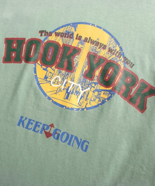 HOOK（フック）の「HOOK -original- アメカジロゴプリントロングTEE（Tシャツ/カットソー・メンズ・ネイビー/ホワイト/ブラック/カーキ・M/XL/L）」の13枚目の写真