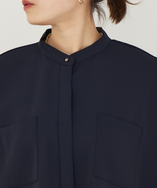 Rouge vif（ルージュヴィフ）の「【店舗限定】ドビークロスフレンチスリーブブラウス（シャツ/ブラウス・レディース・ピンク/グレイッシュベージュ/ネイビー・フリー）」の13枚目の写真