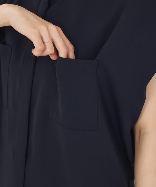 Rouge vif（ルージュヴィフ）の「【店舗限定】ドビークロスフレンチスリーブブラウス（シャツ/ブラウス・レディース・ピンク/グレイッシュベージュ/ネイビー・フリー）」の14枚目の写真