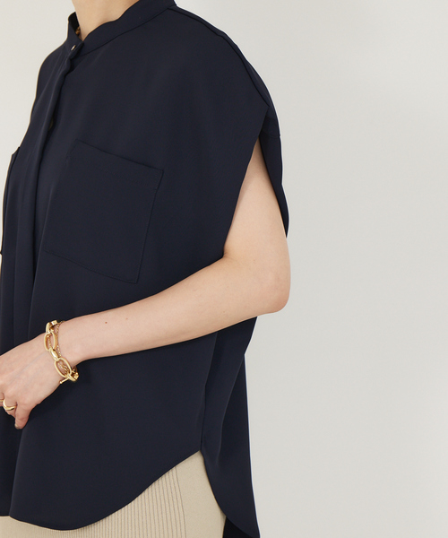 Rouge vif（ルージュヴィフ）の「【店舗限定】ドビークロスフレンチスリーブブラウス（シャツ/ブラウス・レディース・ピンク/グレイッシュベージュ/ネイビー・フリー）」の15枚目の写真