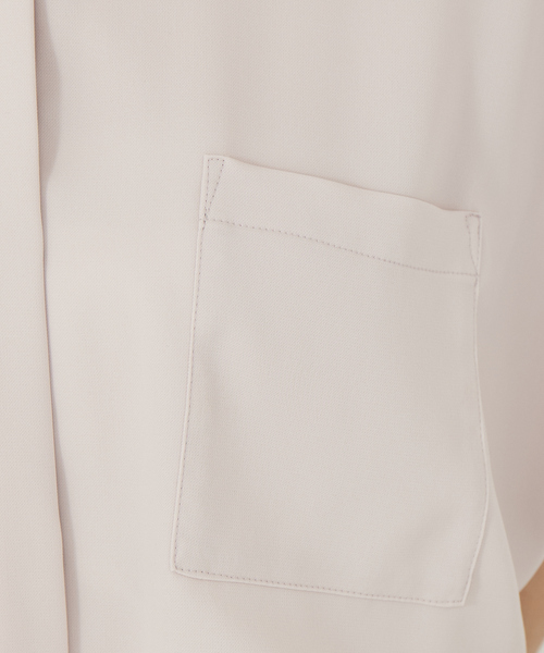 Rouge vif（ルージュヴィフ）の「【店舗限定】ドビークロスフレンチスリーブブラウス（シャツ/ブラウス・レディース・ピンク/グレイッシュベージュ/ネイビー・フリー）」の19枚目の写真