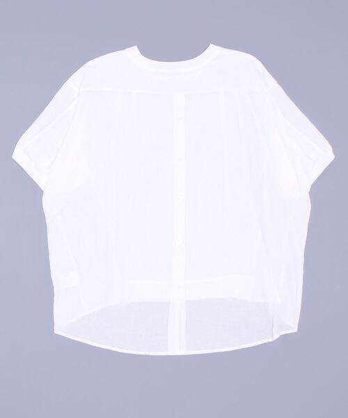 Q（キュー）の「ドッキングTブラウス（Tシャツ/カットソー・レディース・ブラック/アイボリー・MEDIUM）」の4枚目の写真