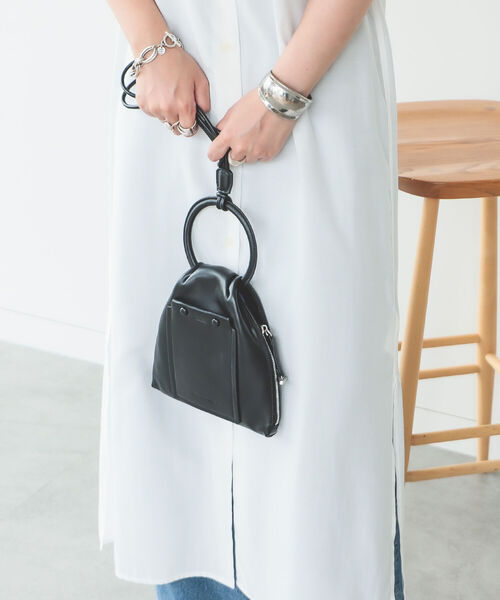 ADD CULUMN（アドカラム）の「ADD CULUMN / 2WAY タック ショルダー（ハンドバッグ・レディース・ブラック/ホワイト系その他5/パープル系その他4・ONE SIZE）」の3枚目の写真