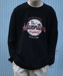 HOOK（フック）の「HOOK -original- 古着風アメカジロゴプリントロングTEE（Tシャツ/カットソー）」