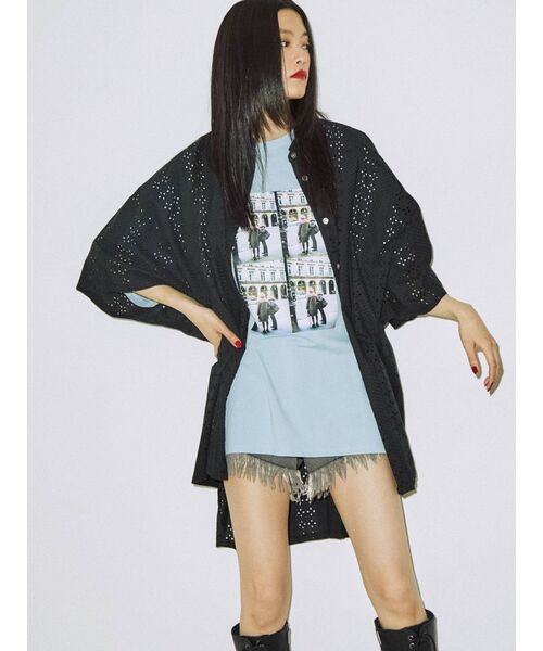 jouetie(ジュエティ)の「スーパーBIG シャツ(シャツ/ブラウス・レディース・オフホワイト/ブラック/グリーン/ブラウン・MEDIUM)」の3枚目の写真