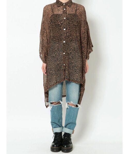 jouetie(ジュエティ)の「スーパーBIG シャツ(シャツ/ブラウス・レディース・オフホワイト/ブラック/グリーン/ブラウン・MEDIUM)」の10枚目の写真