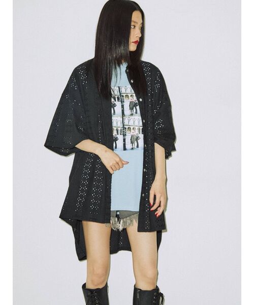 jouetie(ジュエティ)の「スーパーBIG シャツ(シャツ/ブラウス・レディース・オフホワイト/ブラック/グリーン/ブラウン・MEDIUM)」の13枚目の写真