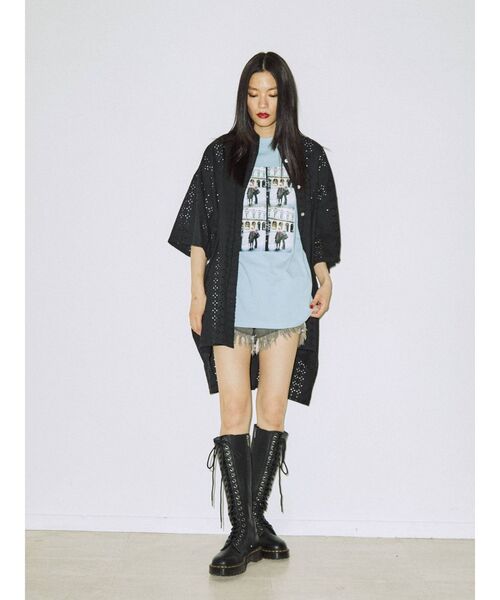 jouetie(ジュエティ)の「スーパーBIG シャツ(シャツ/ブラウス・レディース・オフホワイト/ブラック/グリーン/ブラウン・MEDIUM)」の19枚目の写真