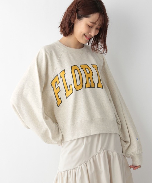 Champion(チャンピオン)の「チャンピオン別注プリントスウェット/277815(Tシャツ/カットソー・レディース・ブラック/キナリ/ブルー・FREE)」の1枚目の写真