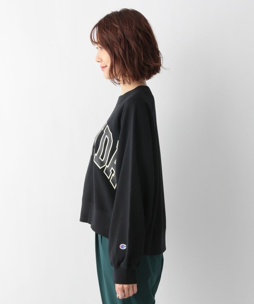 Champion(チャンピオン)の「チャンピオン別注プリントスウェット/277815(Tシャツ/カットソー・レディース・ブラック/キナリ/ブルー・FREE)」の5枚目の写真