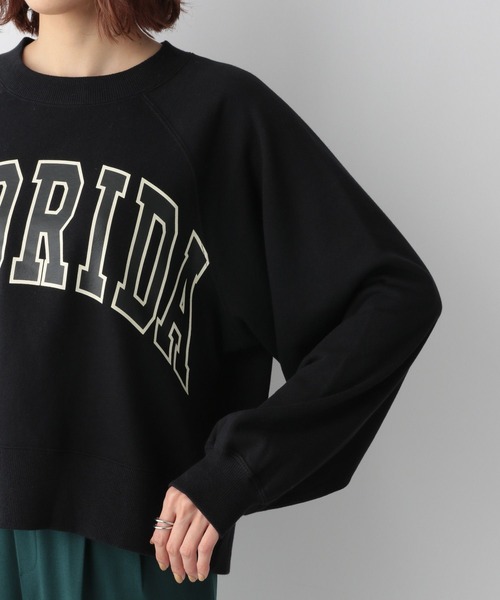Champion(チャンピオン)の「チャンピオン別注プリントスウェット/277815(Tシャツ/カットソー・レディース・ブラック/キナリ/ブルー・FREE)」の8枚目の写真