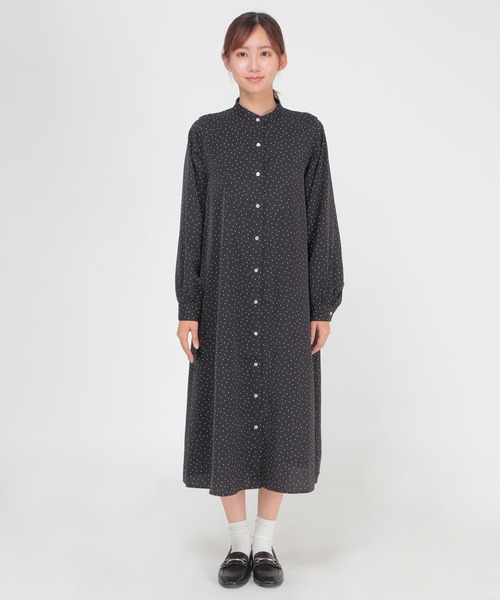 ikka（イッカ）の「肩タックシャツワンピース（ワンピース・レディース・ブラック/ベージュ・S/M/L）」の8枚目の写真