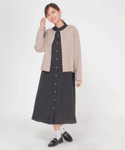 ikka（イッカ）の「肩タックシャツワンピース（ワンピース・レディース・ブラック/ベージュ・S/M/L）」の5枚目の写真