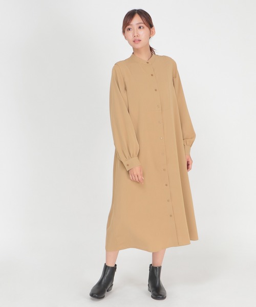 ikka（イッカ）の「肩タックシャツワンピース（ワンピース・レディース・ブラック/ベージュ・S/M/L）」の19枚目の写真