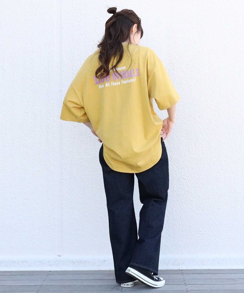 Lee(リー)の「【Lee】ラウンドプリントT(Tシャツ/カットソー・レディース・イエロー・M/L)」の2枚目の写真