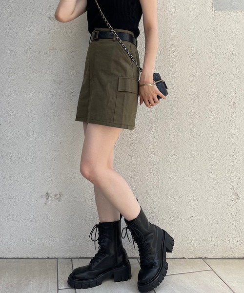 【NANUSHKA】meda ベルト付き vegan レザー ミニ スカート $425 Nanushka Women's Black Meda Belted Vegan Leather Mini