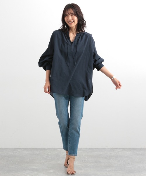 BARNYARDSTORM（バンヤードストーム）の「BARNYARDSTORM / ショルダーレースブラウス（シャツ/ブラウス・レディース・ホワイト/ブラック/ネイビー・1/2/00/0）」の5枚目の写真