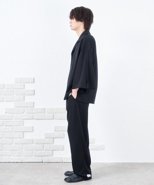 NIDO（ニド）の「if×NIDO　スリットシャツ（シャツ/ブラウス・メンズ・ブラック/クリーム・LARGE/MEDIUM）」の5枚目の写真