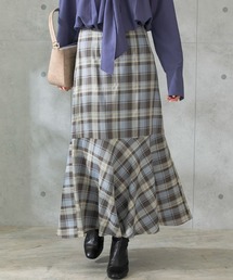切替マーメイドスカート