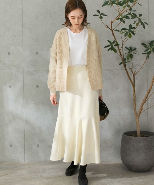 URBAN RESEARCH ROSSO（アーバンリサーチロッソ）の「切替マーメイドスカート（スカート・レディース・オフホワイト/キャメル/ブラウン系その他・38/36）」の7枚目の写真