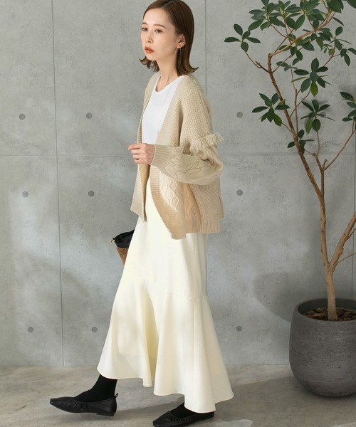 URBAN RESEARCH ROSSO（アーバンリサーチロッソ）の「切替マーメイドスカート（スカート・レディース・オフホワイト/キャメル/ブラウン系その他・38/36）」の8枚目の写真