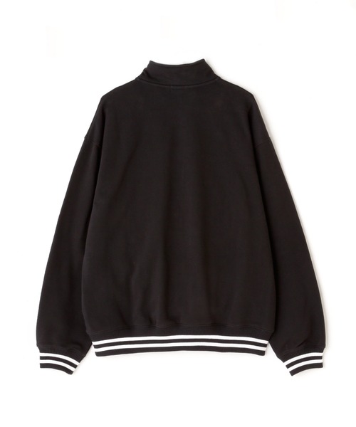 schott（ショット）の「【WEB LIMITED】Schott/ショット/LINE RIB HZ SWEAT SHEELD PATCH/ラインリブ ハーフジップ パッチスウェット（スウェット・メンズ・ブラック/レッド/オートミール/オレンジ・MEDIUM/LARGE/X-LARGE/XX-LARGE）」の9枚目の写真