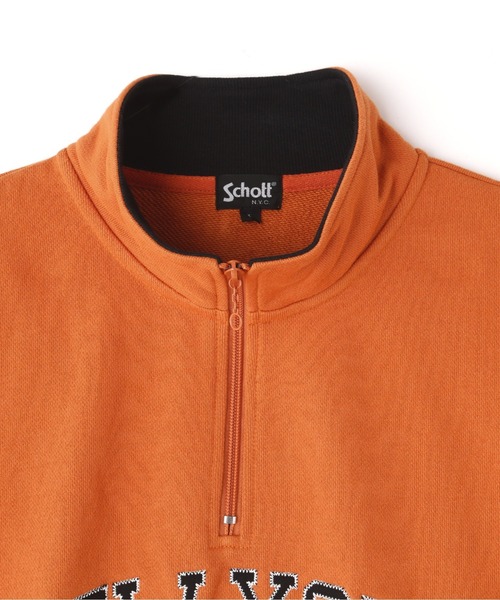 schott（ショット）の「【WEB LIMITED】Schott/ショット/LINE RIB HZ SWEAT SHEELD PATCH/ラインリブ ハーフジップ パッチスウェット（スウェット・メンズ・ブラック/レッド/オートミール/オレンジ・MEDIUM/LARGE/X-LARGE/XX-LARGE）」の16枚目の写真