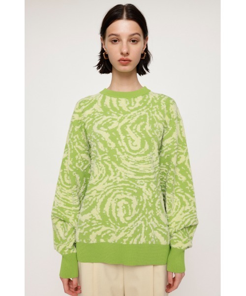 SLY（スライ）の「SWIRL PATTERN KNIT TOPS スワールパターン ニット トップス（ニット/セーター・レディース・ブラウン系その他2/ブラック系その他2/グリーン系その他2・FREE）」の20枚目の写真