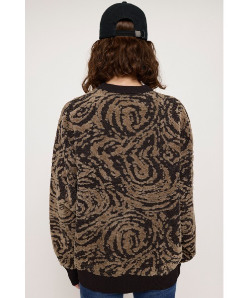 SLY（スライ）の「SWIRL PATTERN KNIT TOPS スワールパターン ニット トップス（ニット/セーター・レディース・ブラウン系その他2/ブラック系その他2/グリーン系その他2・FREE）」の17枚目の写真