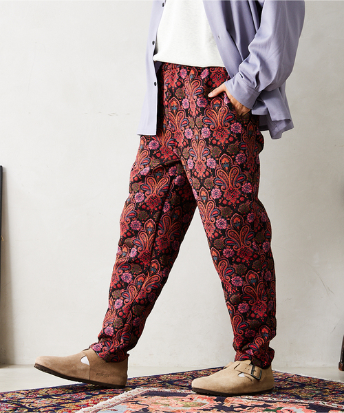 JOURNAL STANDARD relume(ジャーナルスタンダード レリューム)の「ゴブランオリ 総柄イージーパンツ(その他パンツ・メンズ・ブラック/ベージュ/ボルドー・MEDIUM/LARGE)」の7枚目の写真