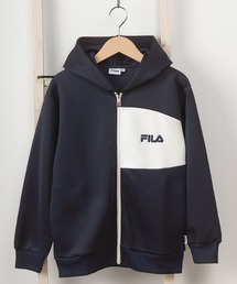 FILA（フィラ）の「【FILA/フィラ】ワンポイント ブランドネーム刺繍 切替え ジップパーカー/ キッズジップパーカー/【140ｃｍ-160ｃｍ】（パーカー・キッズ）」
