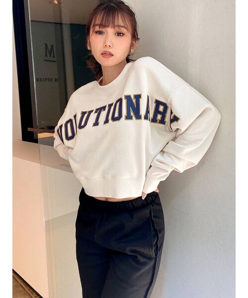 GYDA(ジェイダ)の「EVOLUTIONARY ドルマンスウェットトップス(スウェット・レディース・アイボリー/グレー/ブラック・FREE)」の1枚目の写真