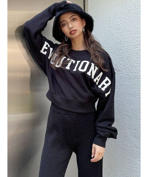 GYDA(ジェイダ)の「EVOLUTIONARY ドルマンスウェットトップス(スウェット・レディース・アイボリー/グレー/ブラック・FREE)」の2枚目の写真