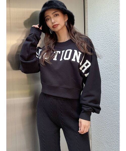 GYDA(ジェイダ)の「EVOLUTIONARY ドルマンスウェットトップス(スウェット・レディース・アイボリー/グレー/ブラック・FREE)」の4枚目の写真