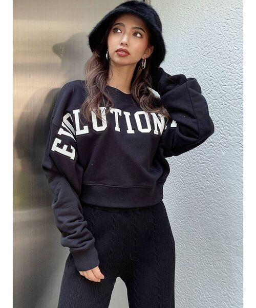GYDA(ジェイダ)の「EVOLUTIONARY ドルマンスウェットトップス(スウェット・レディース・アイボリー/グレー/ブラック・FREE)」の6枚目の写真