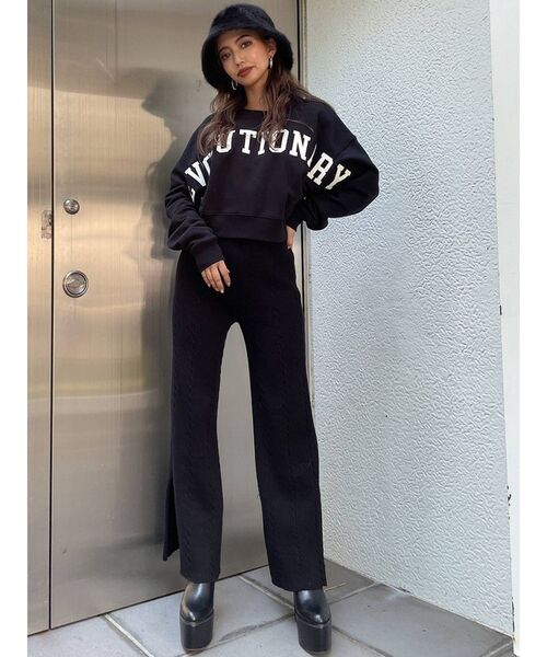 GYDA(ジェイダ)の「EVOLUTIONARY ドルマンスウェットトップス(スウェット・レディース・アイボリー/グレー/ブラック・FREE)」の10枚目の写真