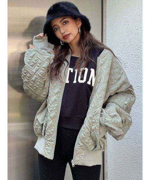 GYDA(ジェイダ)の「EVOLUTIONARY ドルマンスウェットトップス(スウェット・レディース・アイボリー/グレー/ブラック・FREE)」の12枚目の写真