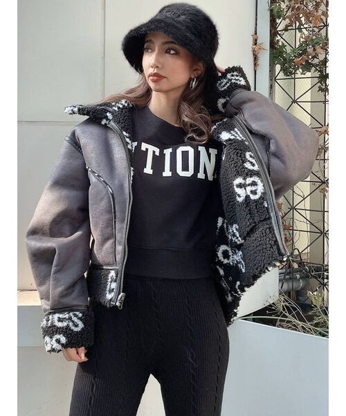 GYDA(ジェイダ)の「EVOLUTIONARY ドルマンスウェットトップス(スウェット・レディース・アイボリー/グレー/ブラック・FREE)」の14枚目の写真